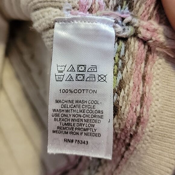 JILLIAN'S CLOSET IVORY FAIR ISLES LONG-SLEEVE SWEATER DRESS, SIZE 6X - Picture 9 of 12